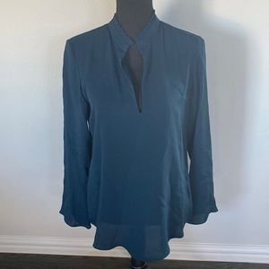 Theory Mabrey classic shirt. 100% silk shell